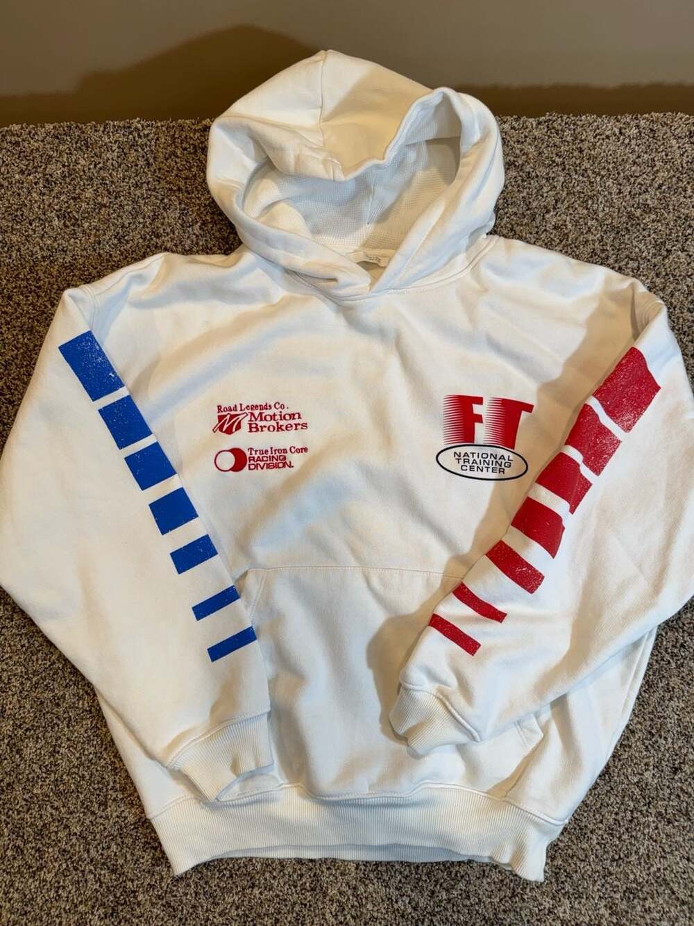 Zara Hard Roads First Graphic Print White Hoodie